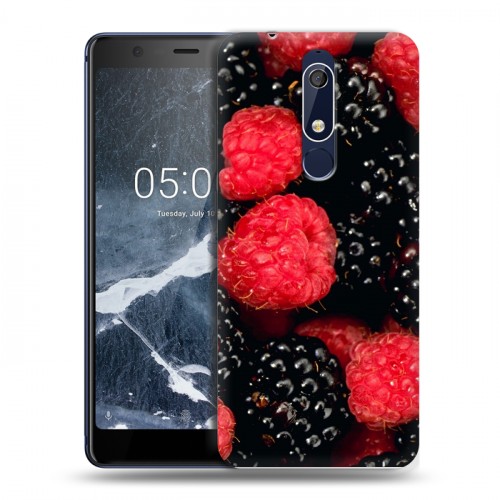 Дизайнерский пластиковый чехол для Nokia 5.1 Малина