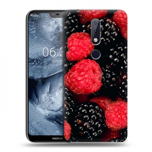 Дизайнерский пластиковый чехол для Nokia 6.1 Plus Малина