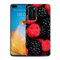 Дизайнерский пластиковый чехол для Huawei P40 Малина