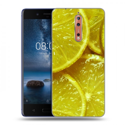 Дизайнерский пластиковый чехол для Nokia 8 Лимон