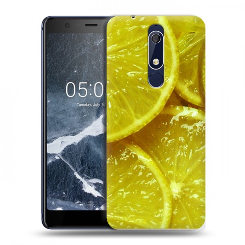 Дизайнерский пластиковый чехол для Nokia 5.1 Лимон