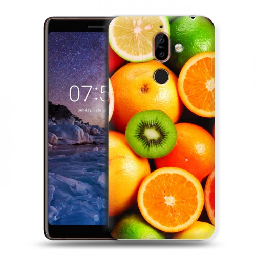 Дизайнерский пластиковый чехол для Nokia 7 Plus Лимон