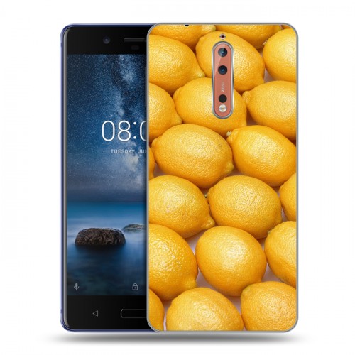 Дизайнерский пластиковый чехол для Nokia 8 Лимон