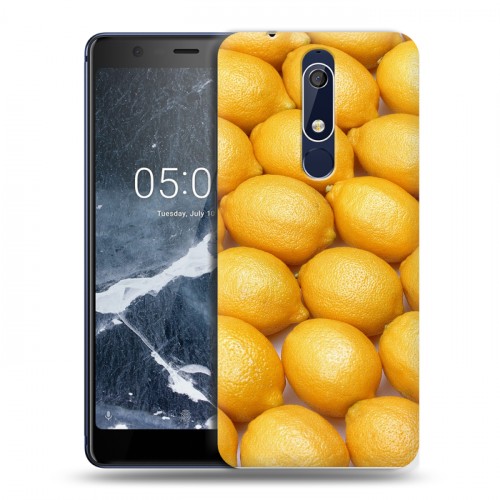 Дизайнерский пластиковый чехол для Nokia 5.1 Лимон