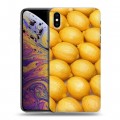 Дизайнерский силиконовый чехол для Iphone Xs Max Лимон