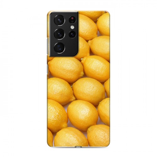 Дизайнерский пластиковый чехол для Samsung Galaxy S21 Ultra Лимон