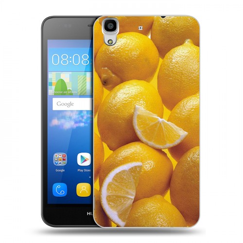 Дизайнерский пластиковый чехол для Huawei Y6 Лимон