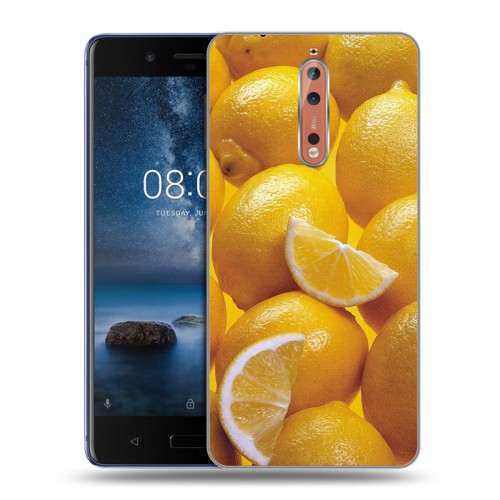 Дизайнерский пластиковый чехол для Nokia 8 Лимон