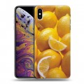 Дизайнерский силиконовый чехол для Iphone Xs Max Лимон