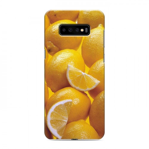 Дизайнерский пластиковый чехол для Samsung Galaxy S10 Plus Лимон
