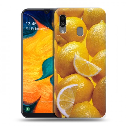 Дизайнерский силиконовый чехол для Samsung Galaxy A30 Лимон