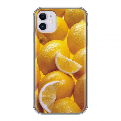 Дизайнерский силиконовый чехол для Iphone 11 Лимон