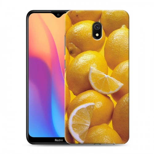 Дизайнерский силиконовый с усиленными углами чехол для Xiaomi RedMi 8A Лимон