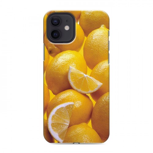 Дизайнерский силиконовый чехол для Iphone 12 Лимон