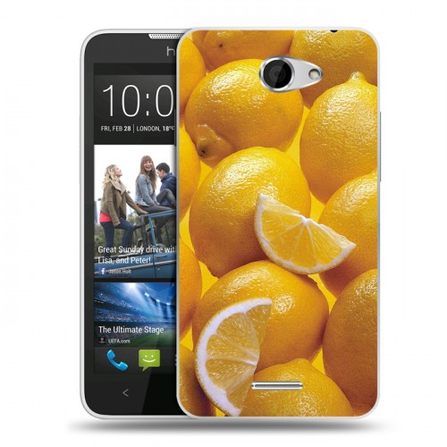 Дизайнерский пластиковый чехол для HTC Desire 516 Лимон