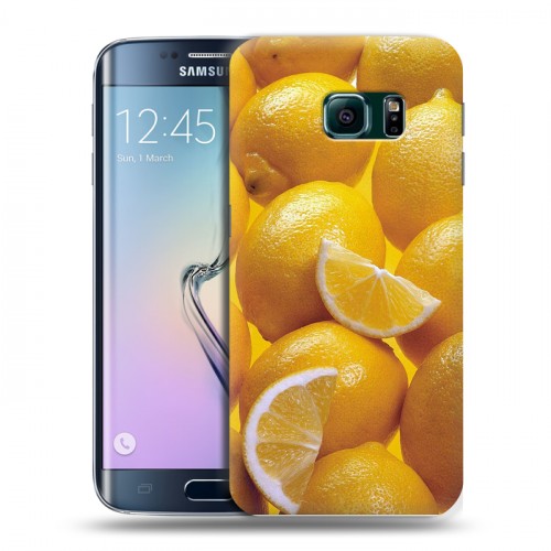 Дизайнерский пластиковый чехол для Samsung Galaxy S6 Edge Лимон