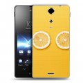 Дизайнерский пластиковый чехол для Sony Xperia TX Лимон