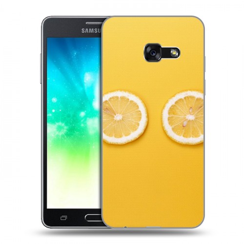 Дизайнерский силиконовый с усиленными углами чехол для Samsung Galaxy A3 (2017) Лимон