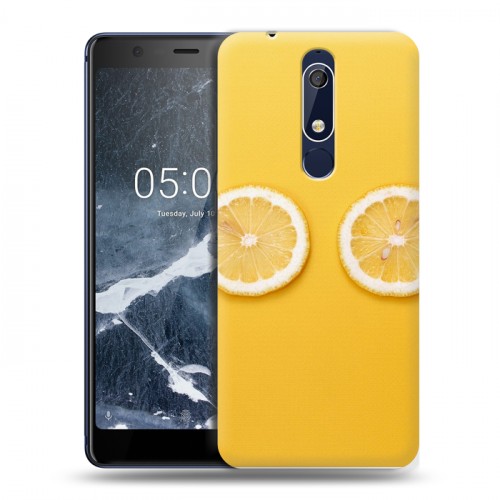 Дизайнерский пластиковый чехол для Nokia 5.1 Лимон