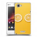 Дизайнерский пластиковый чехол для Sony Xperia L Лимон