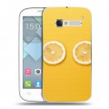 Дизайнерский пластиковый чехол для Alcatel One Touch Pop C5 Лимон