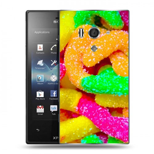 Дизайнерский пластиковый чехол для Sony Xperia acro S Мармелад