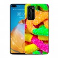 Дизайнерский силиконовый с усиленными углами чехол для Huawei P40 Мармелад