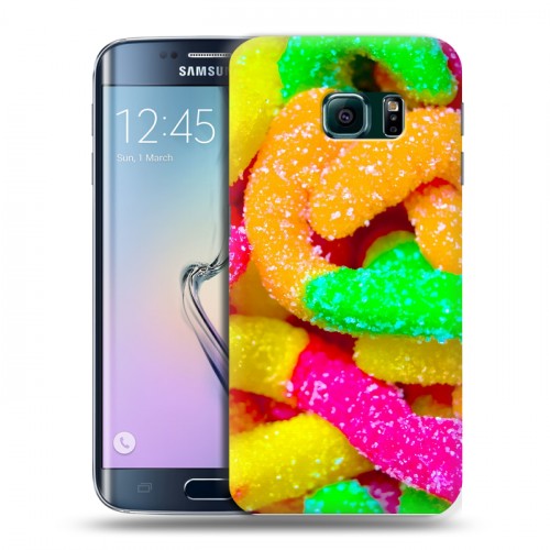 Дизайнерский пластиковый чехол для Samsung Galaxy S6 Edge Мармелад