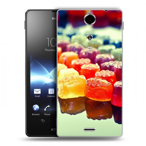 Дизайнерский пластиковый чехол для Sony Xperia TX Мармелад