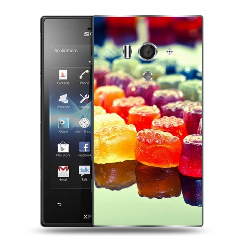 Дизайнерский пластиковый чехол для Sony Xperia acro S Мармелад