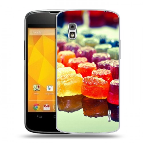 Дизайнерский пластиковый чехол для LG Google Nexus 4 Мармелад