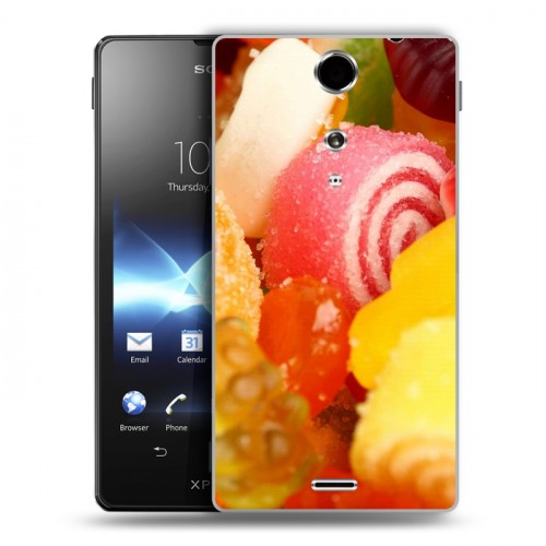 Дизайнерский пластиковый чехол для Sony Xperia TX Мармелад