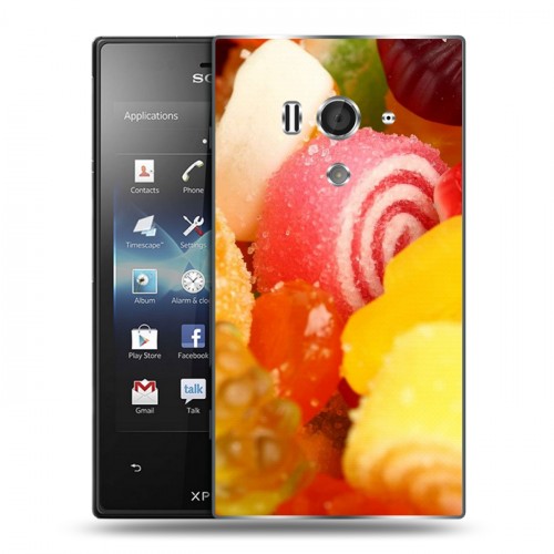 Дизайнерский пластиковый чехол для Sony Xperia acro S Мармелад