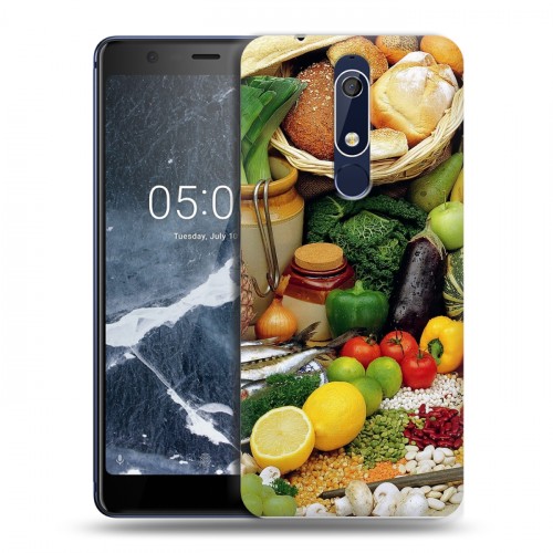 Дизайнерский пластиковый чехол для Nokia 5.1 Овощи