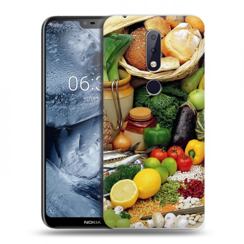 Дизайнерский пластиковый чехол для Nokia 6.1 Plus Овощи