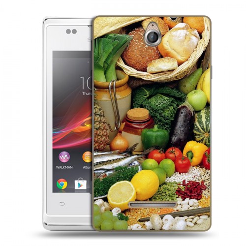 Дизайнерский пластиковый чехол для Sony Xperia E Овощи