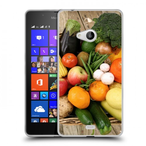 Дизайнерский пластиковый чехол для Microsoft Lumia 540 Овощи