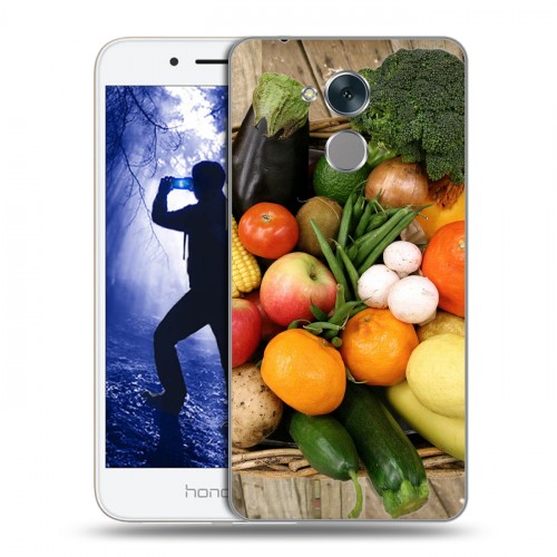 Дизайнерский пластиковый чехол для Huawei Honor 6A Овощи