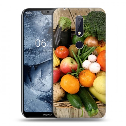 Дизайнерский пластиковый чехол для Nokia 6.1 Plus Овощи