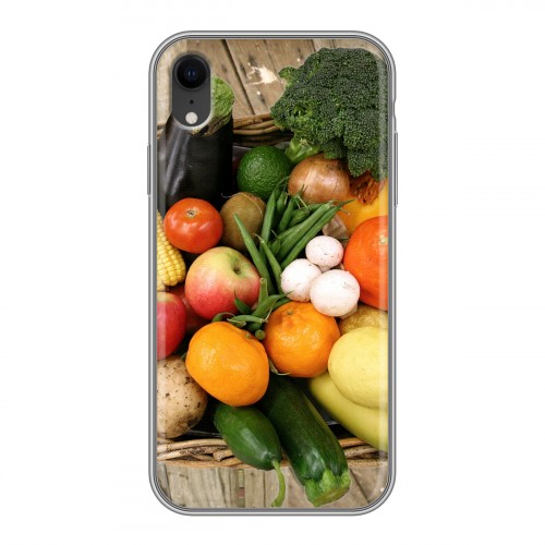 Дизайнерский силиконовый чехол для Iphone Xr Овощи