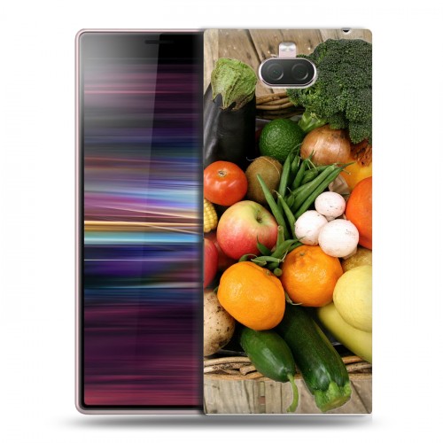 Дизайнерский силиконовый чехол для Sony Xperia 10 Овощи