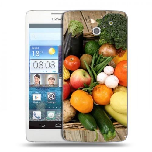 Дизайнерский пластиковый чехол для Huawei Ascend D2 Овощи