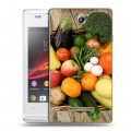 Дизайнерский пластиковый чехол для Sony Xperia E Овощи