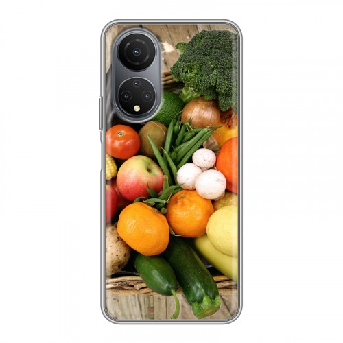 Дизайнерский пластиковый чехол для Huawei Honor X7 Овощи