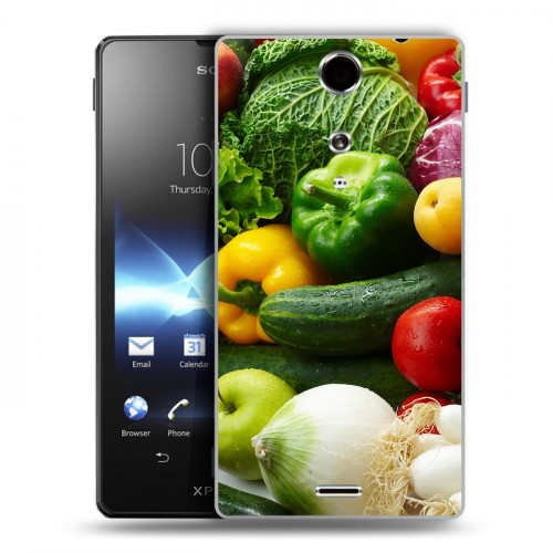 Дизайнерский пластиковый чехол для Sony Xperia TX Овощи