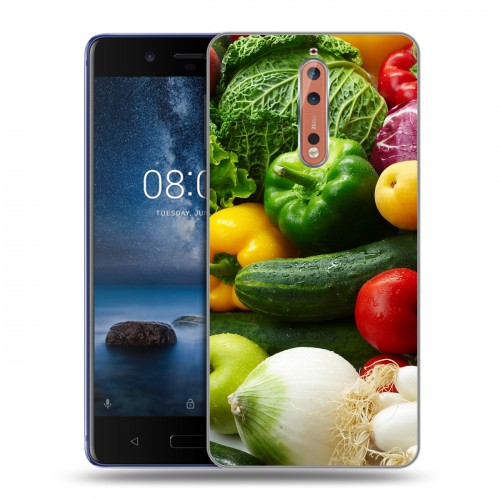 Дизайнерский пластиковый чехол для Nokia 8 Овощи