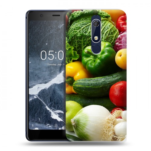 Дизайнерский пластиковый чехол для Nokia 5.1 Овощи