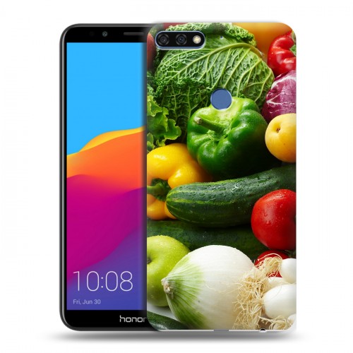 Дизайнерский пластиковый чехол для Huawei Honor 7C Pro Овощи