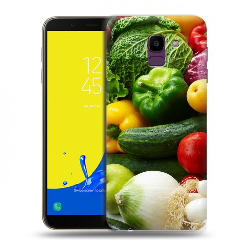 Дизайнерский пластиковый чехол для Samsung Galaxy J6 Овощи