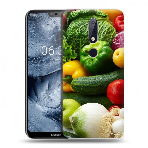 Дизайнерский пластиковый чехол для Nokia 6.1 Plus Овощи